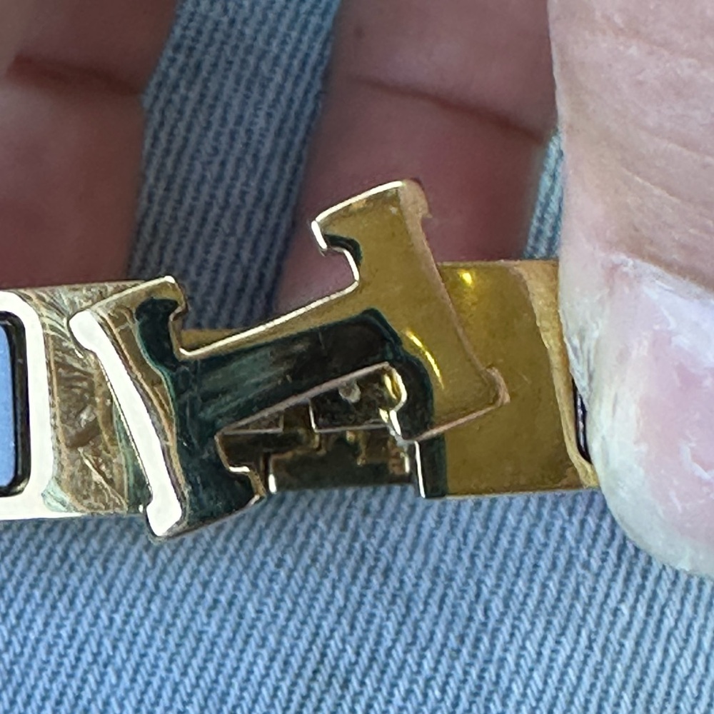 Hermes CLIC CLAC Gold and Black H Bracelet size small